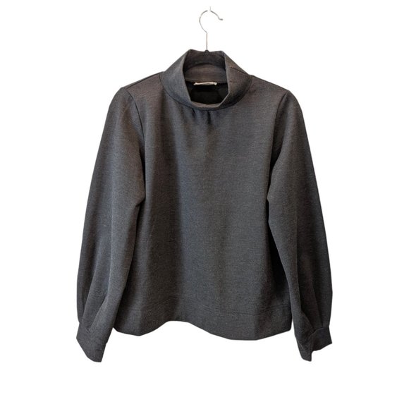 Kaffe Grey Mock Neck Sweater - Picture 1 of 4